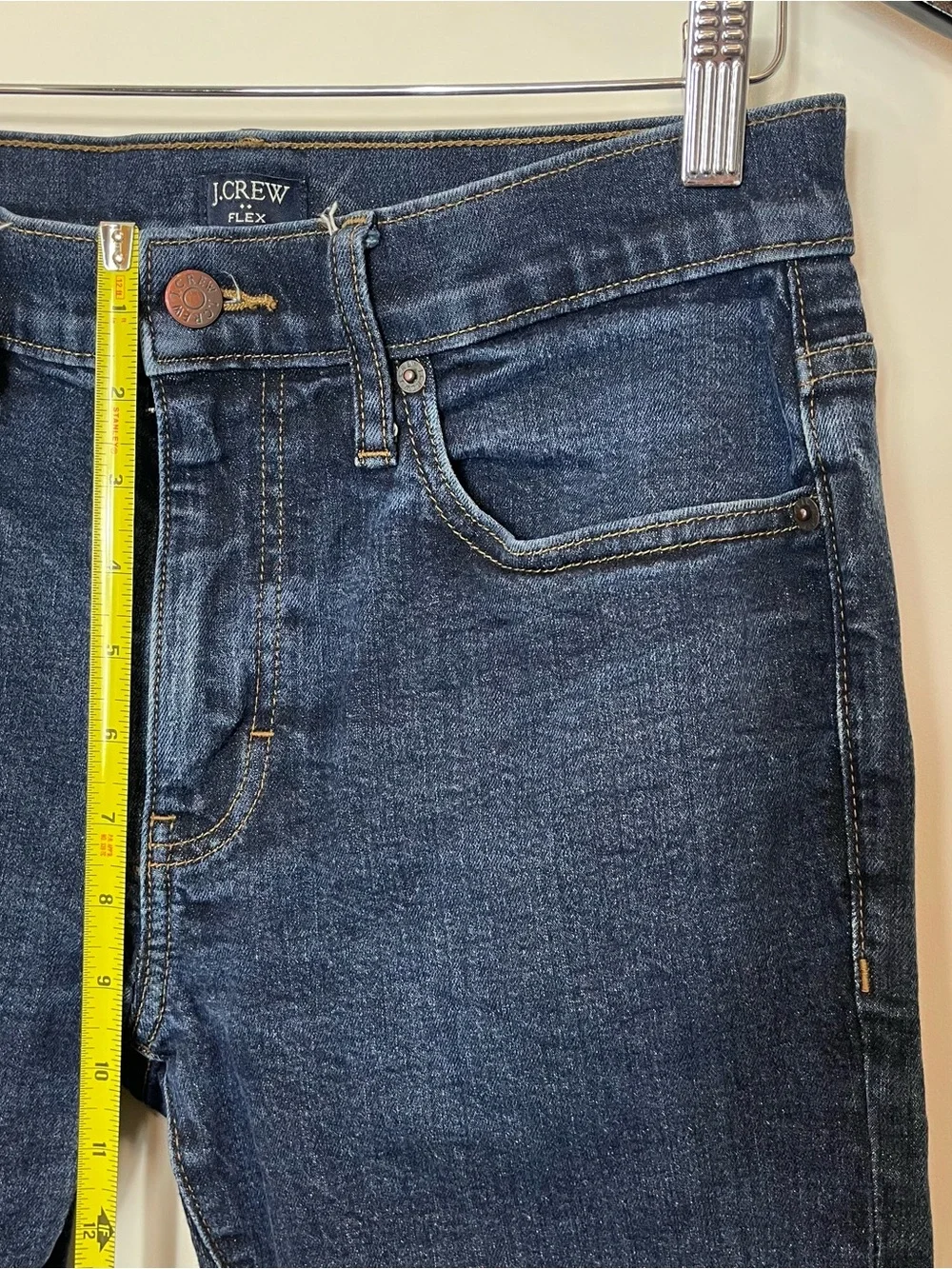 J. Crew Flex Straight Dark Blue Jeans 29X32 Denim Cotton AY518